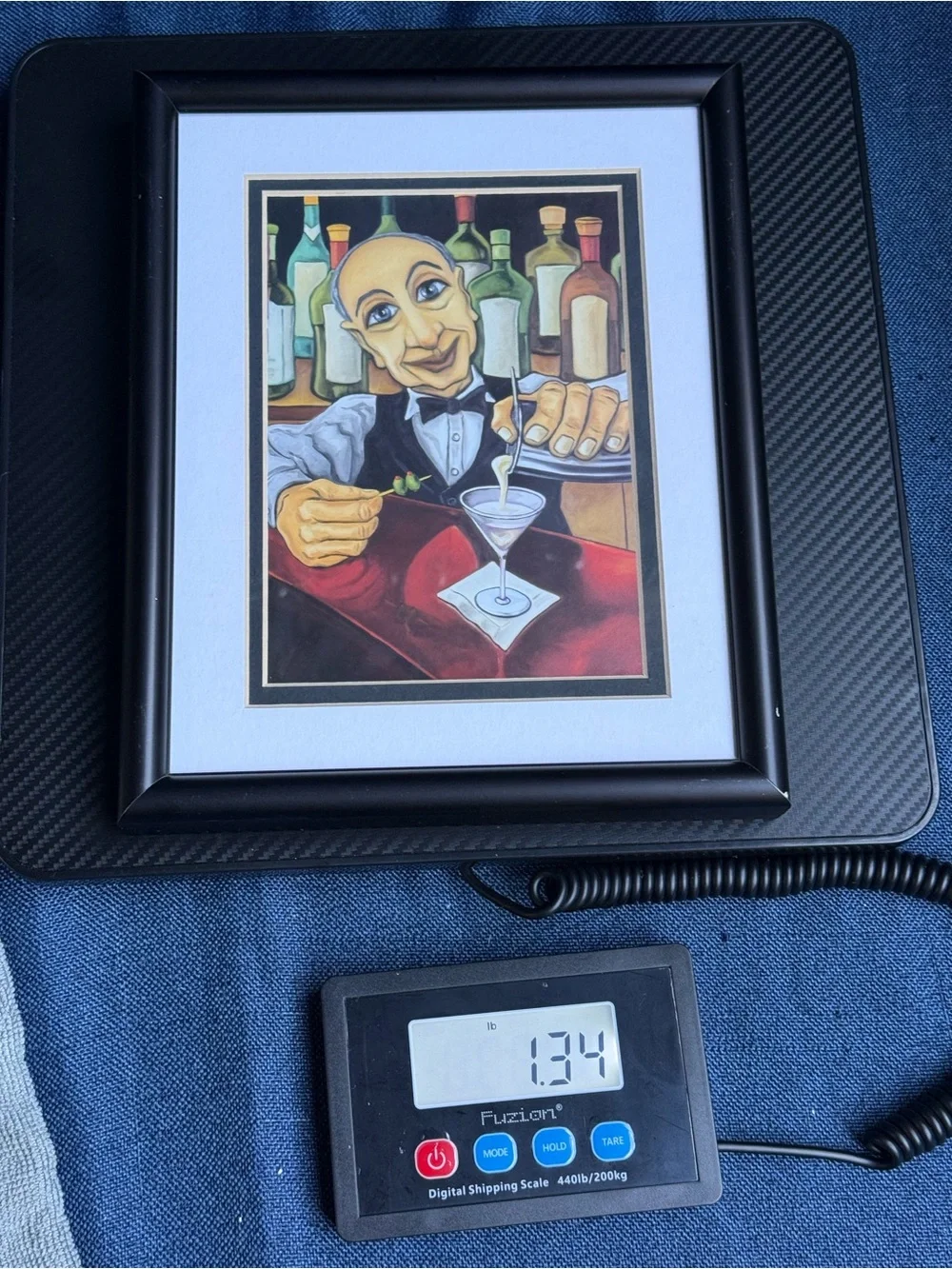 Size 11x9 - Art Deco Expressive Bartender Martini Framed Art Print Bar Decor